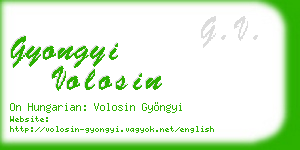 gyongyi volosin business card