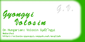 gyongyi volosin business card